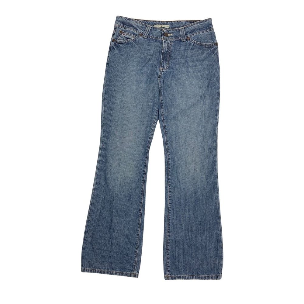 Tommy Hilfiger 6 Boot Cut Jeans 2005 Medium Wash 31" X 32" Distress Broken in